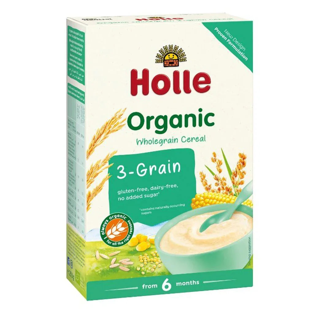 Holle Organic Wholegrain Cereal 3-Grain 250 g - Easy Pharmacy LLC
