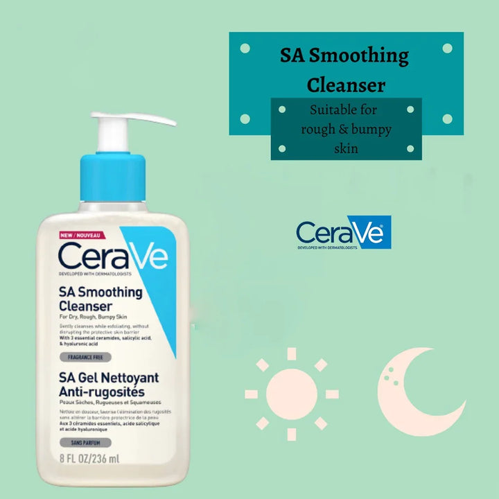 CeraVe SA Smoothing Cleanser With Salicylic acid For Dry & Rough Skin 236ml - Easy Pharmacy LLC