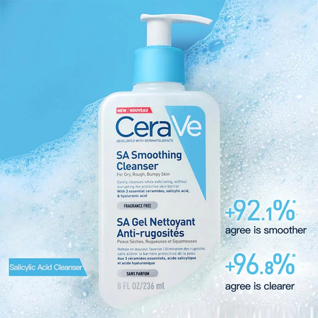 CeraVe SA Smoothing Cleanser With Salicylic acid For Dry & Rough Skin 236ml - Easy Pharmacy LLC
