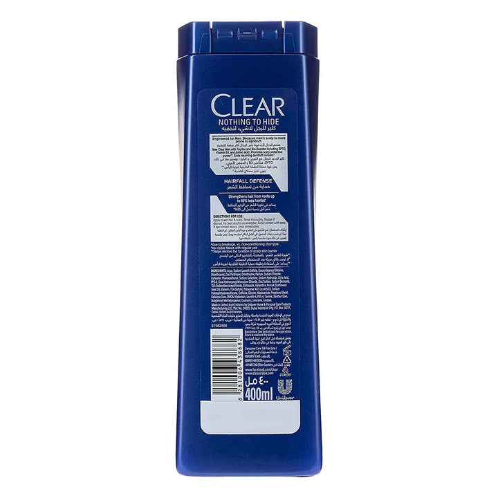 Clear Men Hair Fall Defence 2 In 1 Shampoo + Conditioner 400 mL - Easy Pharmacy LLC