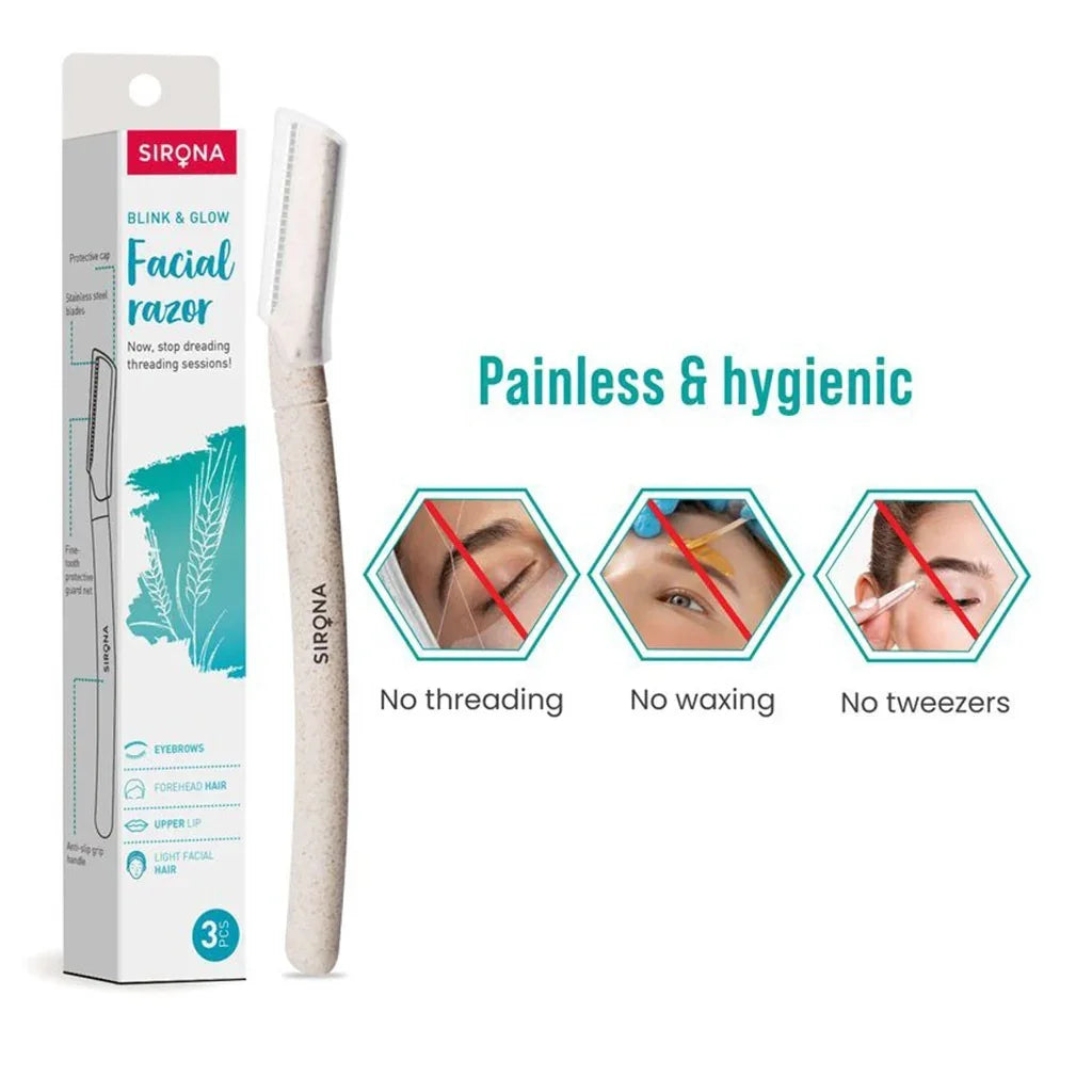 Sirona Blink & Glow Facial Razor 3's - Easy Pharmacy LLC