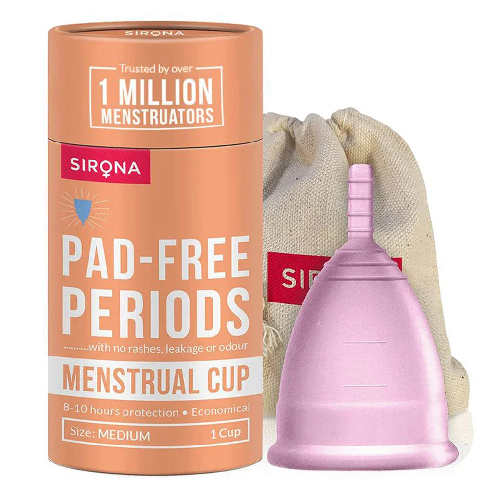 Sirona Reusable Menstrual Cup With Pouch Medium 1's - Easy Pharmacy LLC