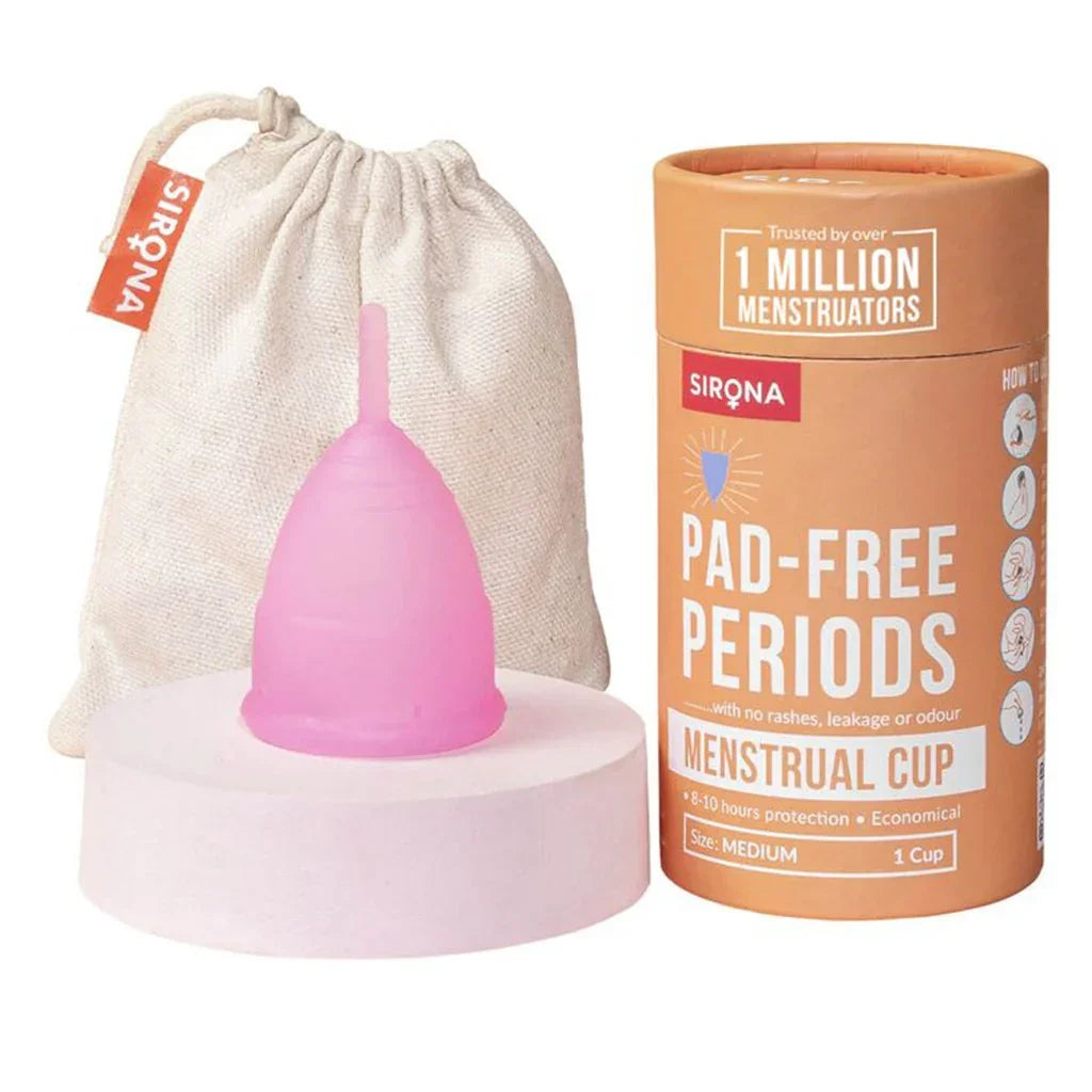 Sirona Reusable Menstrual Cup With Pouch Medium 1's - Easy Pharmacy LLC