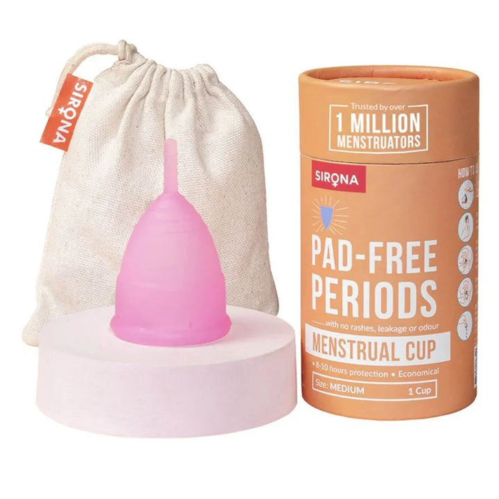 Sirona Reusable Menstrual Cup With Pouch Medium 1's - Easy Pharmacy LLC