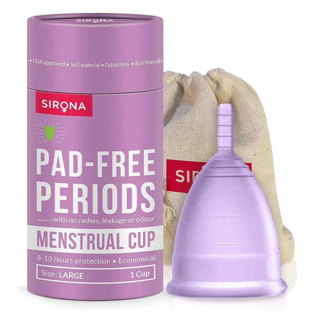 Sirona Reusable Menstrual Cup With Pouch Large 1's - Easy Pharmacy LLC