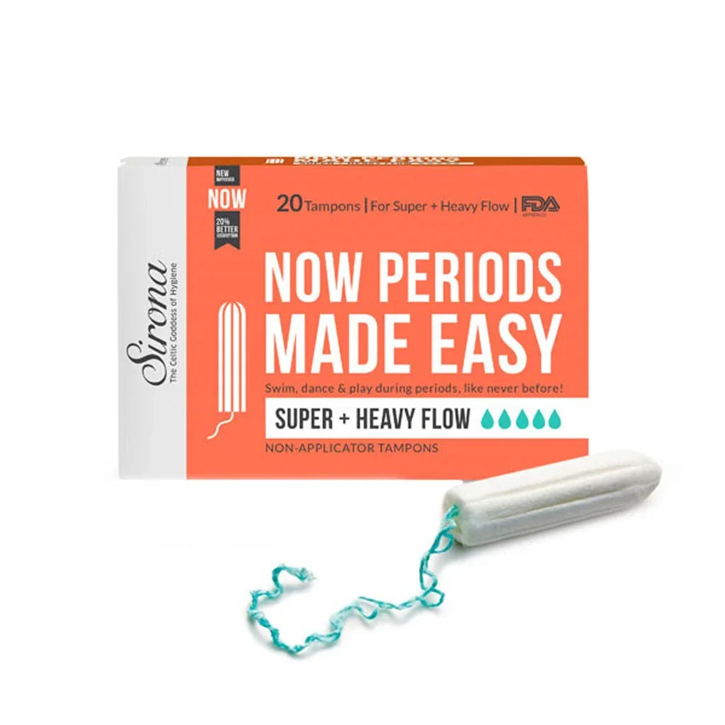 Sirona Now Periods Made Easy Premium Digital Tampons Super Plus Heavy Flow 20's - Easy Pharmacy LLC