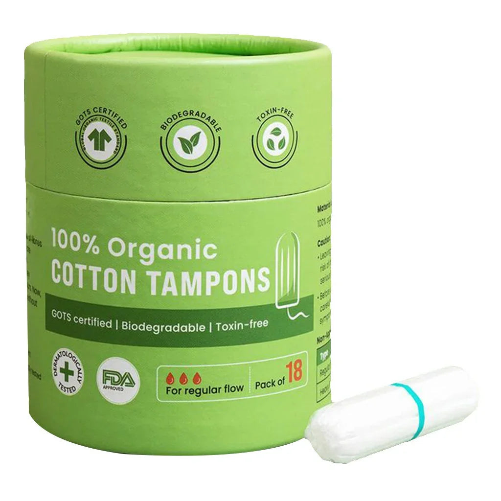 Sirona 100% Organic Cotton Tampons Regular Flow 18's - Easy Pharmacy LLC