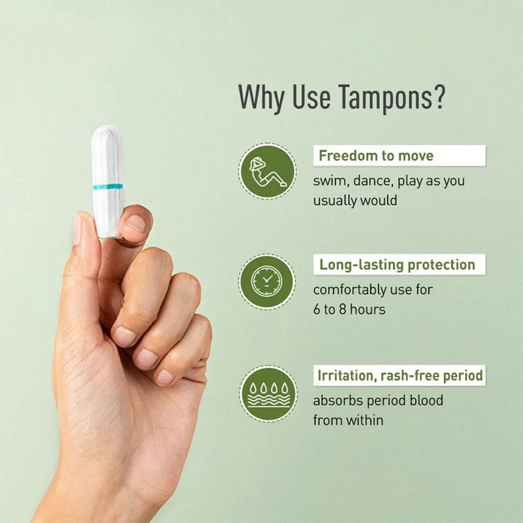 Sirona 100% Organic Cotton Tampons Regular Flow 18's - Easy Pharmacy LLC