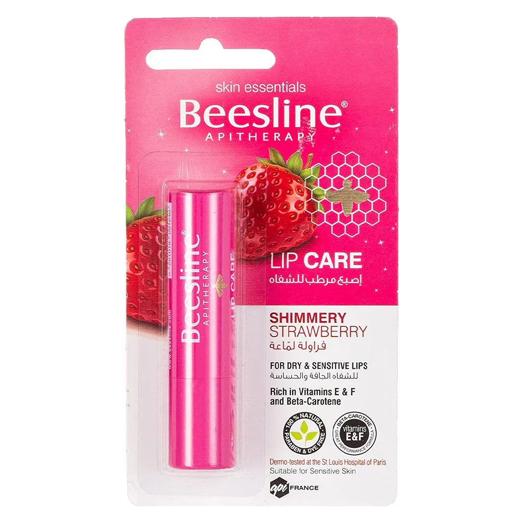 Beesline® Apitherapy Lip Care Stick Shimmery Strawberry 4 g - Easy Pharmacy LLC