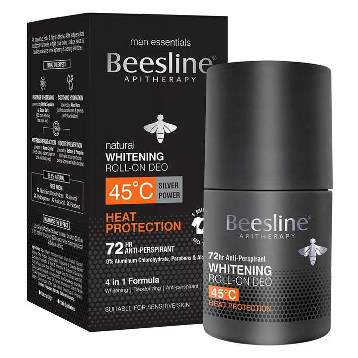 Beesline® Apitherapy Men Whitening Roll-On Deo 45° Heat Protection 50 mL - Easy Pharmacy LLC
