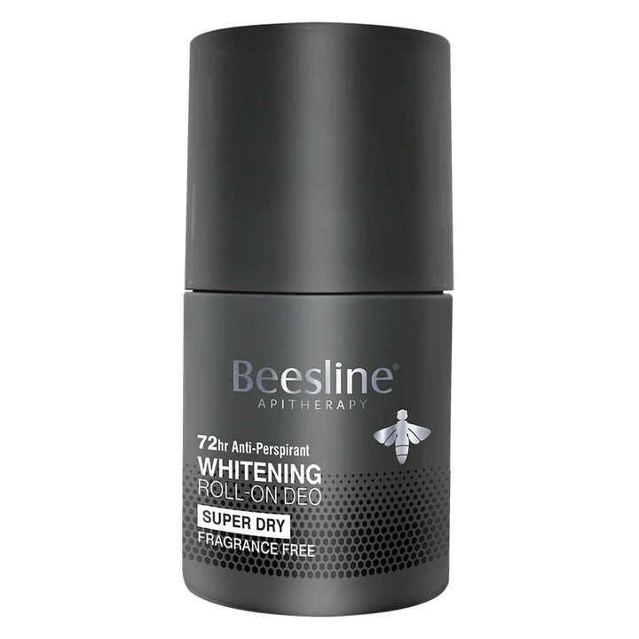 Beesline® Apitherapy Men Whitening Roll-On Deo Super Dry Fragrance Free 50 mL - Easy Pharmacy LLC