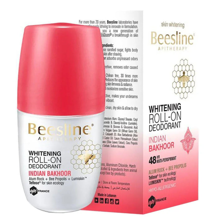 Beesline® Apitherapy Whitening Aluminium Free Deodorant Roll-On Indian Bakhoor 50 mL - Easy Pharmacy LLC