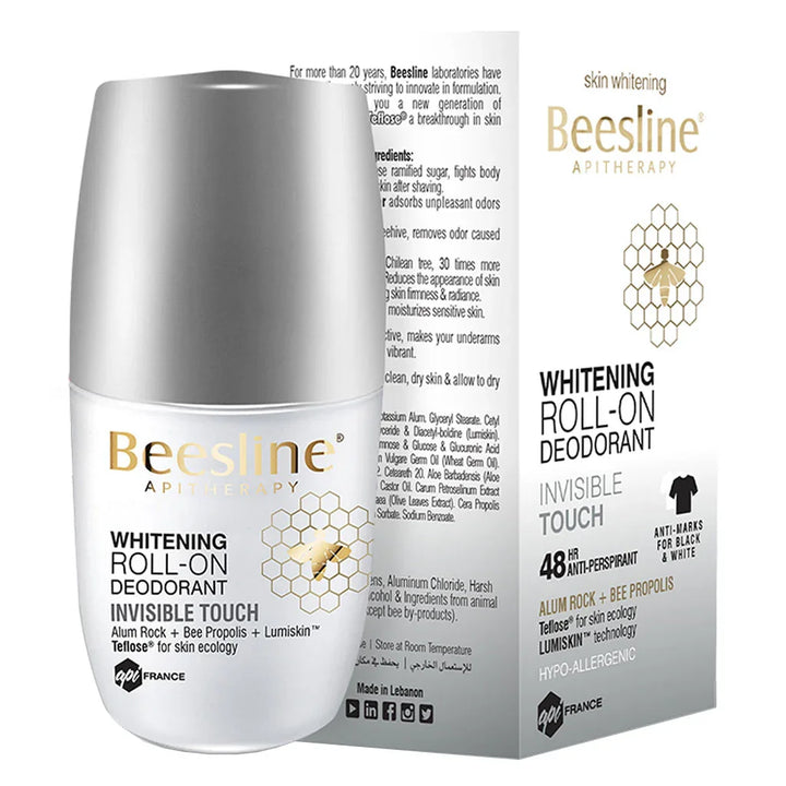 Beesline® Apitherapy Whitening Deodorant Roll-On Invisible Touch 50 mL - Easy Pharmacy LLC