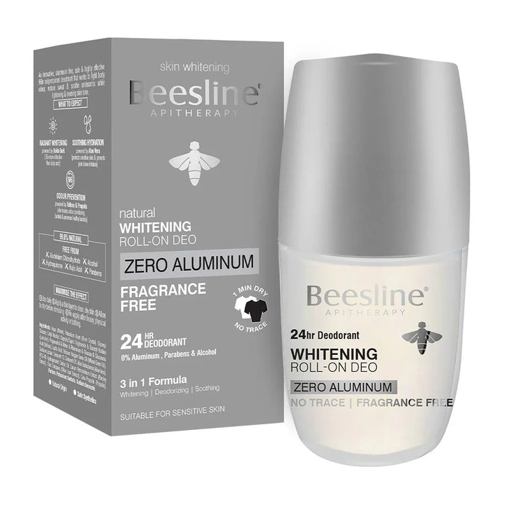 Beesline® Apitherapy Whitening Aluminium, Fragrance Free Deodorant Roll-On 70 mL - Easy Pharmacy LLC