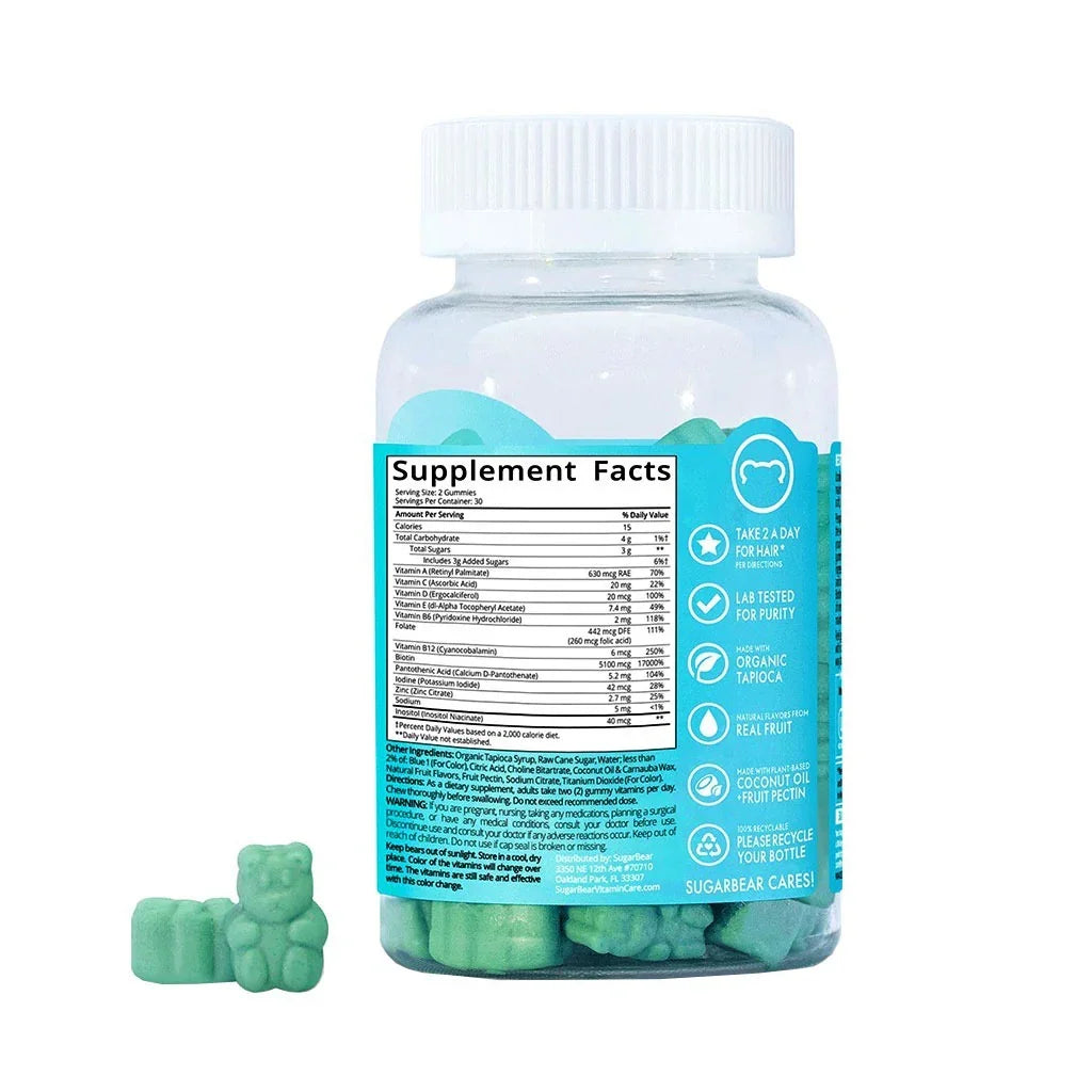 SugarBear Hair Vitamins Vegan Gummies 60's - Easy Pharmacy LLC