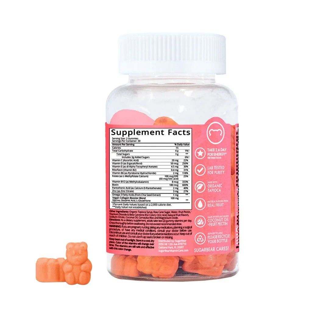 SugarBear Women's Multi Fruit-Pectin Vegan Gummies 60's - Easy Pharmacy LLC
