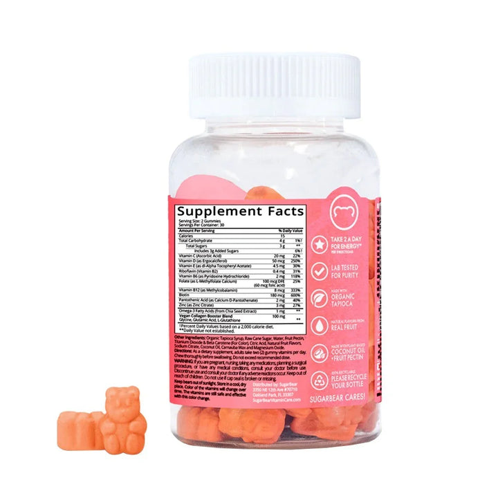 SugarBear Women's Multi Fruit-Pectin Vegan Gummies 60's - Easy Pharmacy LLC