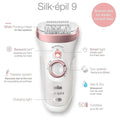 Braun Silk Epil 9 SE9538 Wet & Dry Epilator for Women