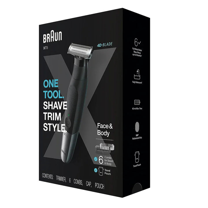 Braun Series X Wet & Dry All-In-One Tool Shaver With 6 Attachments & Pouch XT5200 - Easy Pharmacy LLC