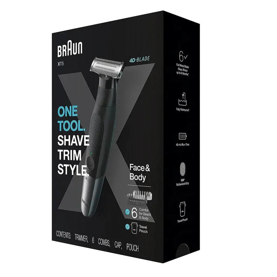 Braun Series X XT5200 Wet & Dry All-in-One Shaver with 6 Attachments