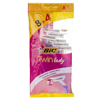 BIC Twin Lady Women's Disposable Razors, Pack of 12