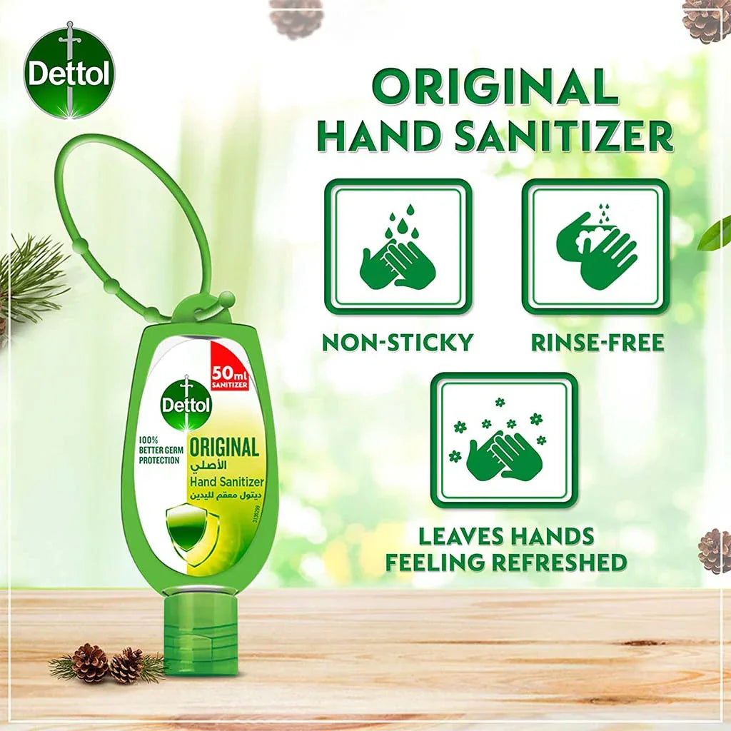 Dettol Original Rinse Free Instant Hand Sanitizer Gel With Jacket 50ml - Easy Pharmacy LLC