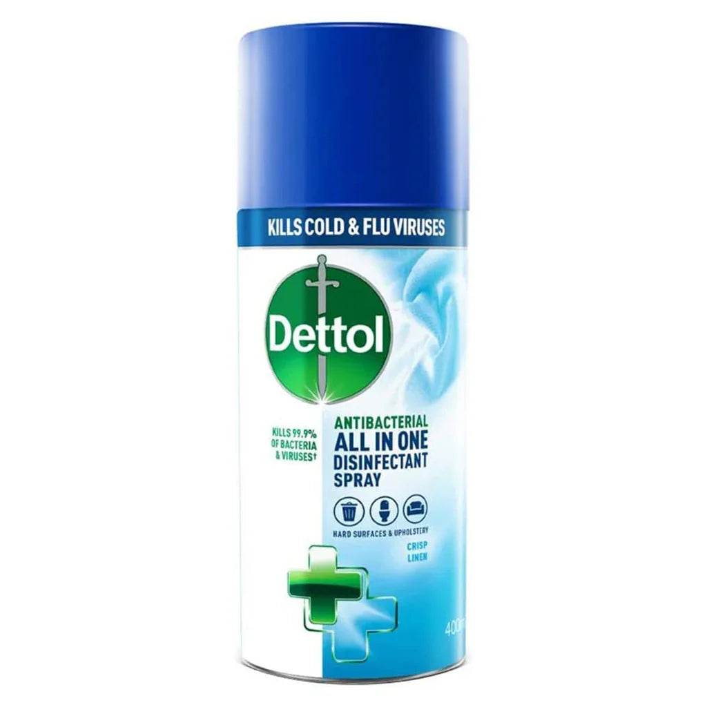Dettol All-In-1 Antibacterial Disinfectant Spray Crisp Linen 400 mL - Easy Pharmacy LLC