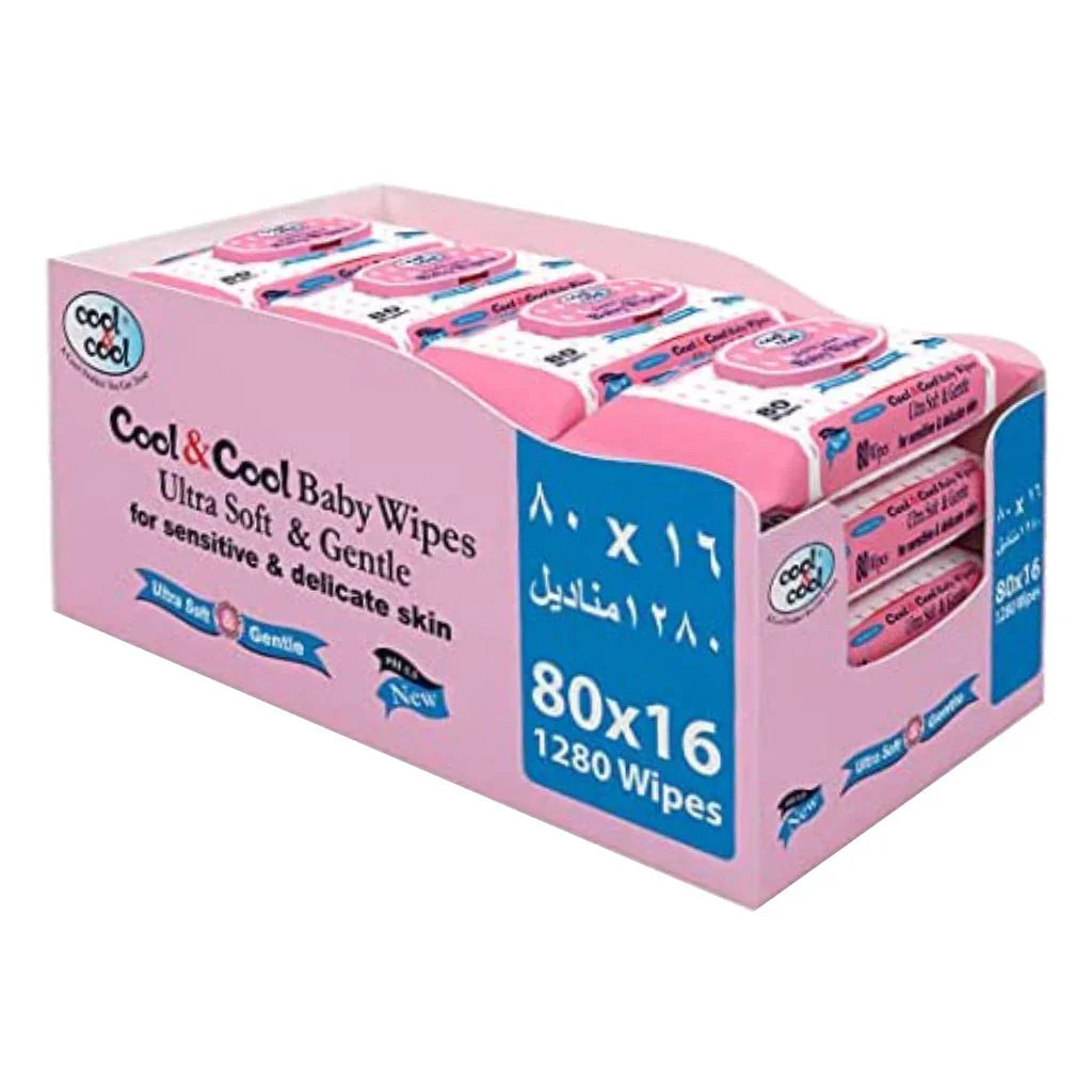 Cool & Cool Baby Wipes 80's Pack of 16's - Easy Pharmacy LLC