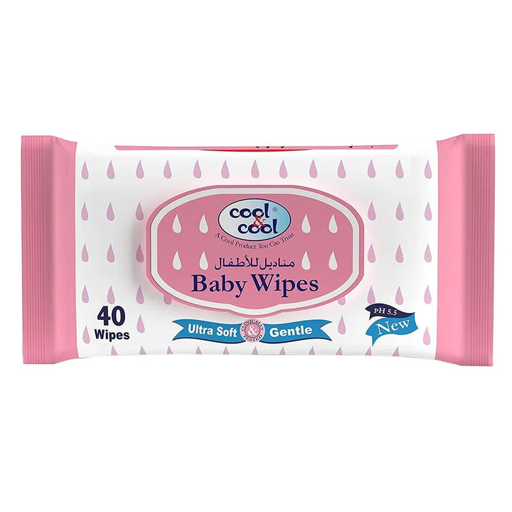Cool & Cool Baby Wipes 40's Pack of 12's - Easy Pharmacy LLC