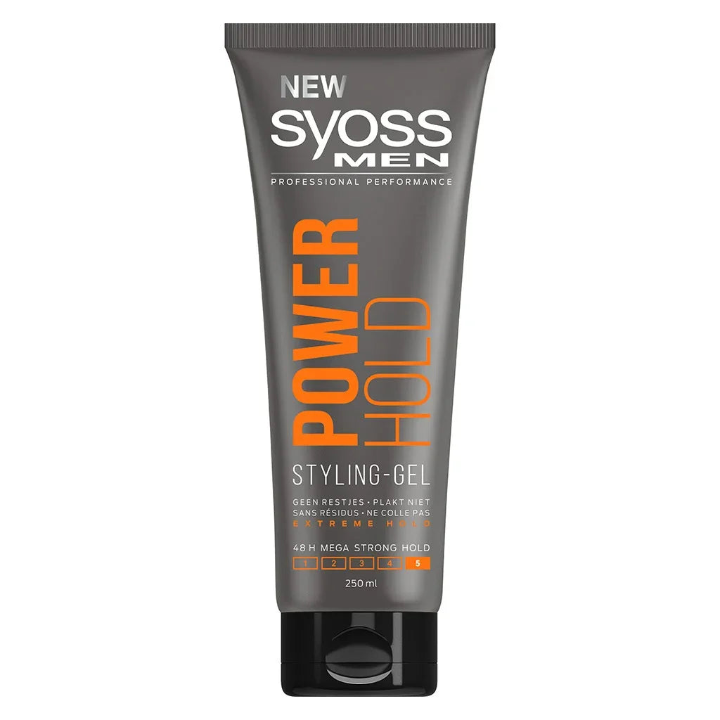 Syoss Men Power Hold Hair Styling Gel For 48H Extreme Hold 250ml - Easy Pharmacy LLC