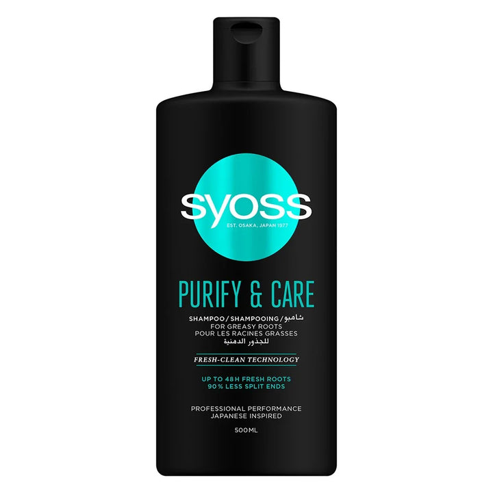 Syoss Purify & Care Shampoo For Oily Hair 500ml - Easy Pharmacy LLC