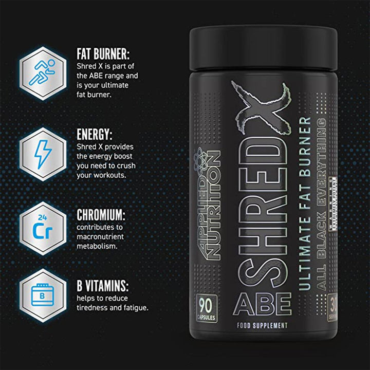 Applied Nutrition Shred X ABE Ultimate Fat Burner Capsule 90's - Easy Pharmacy LLC