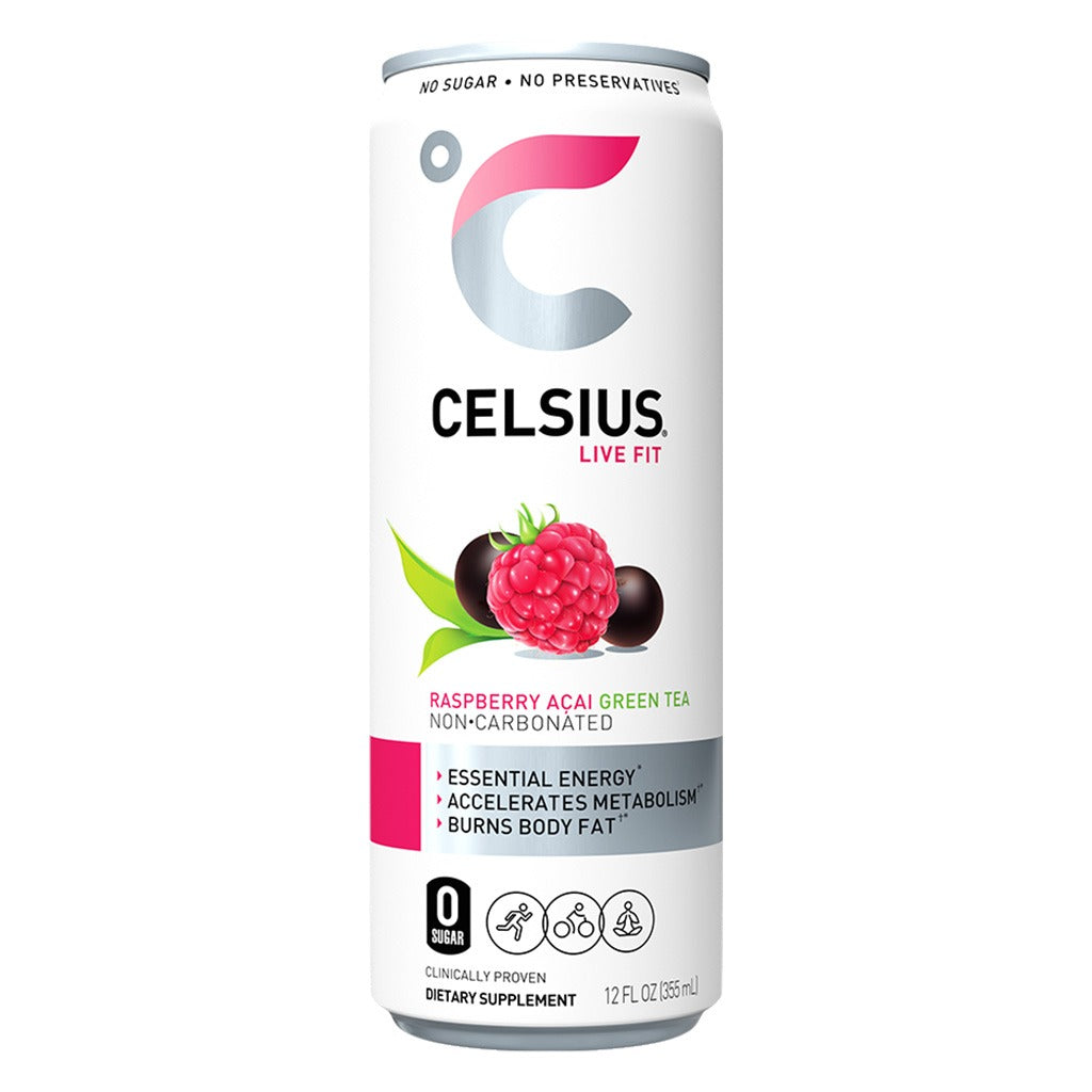 Celsius Raspberry Acai Green Tea Non-Carbonated Fitness Drink - Easy Pharmacy LLC