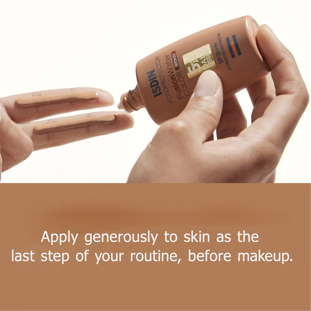 Isdin Fotoprotector SPF 50 Fusion Water Color Bronze Tinted 50 mL - Easy Pharmacy LLC