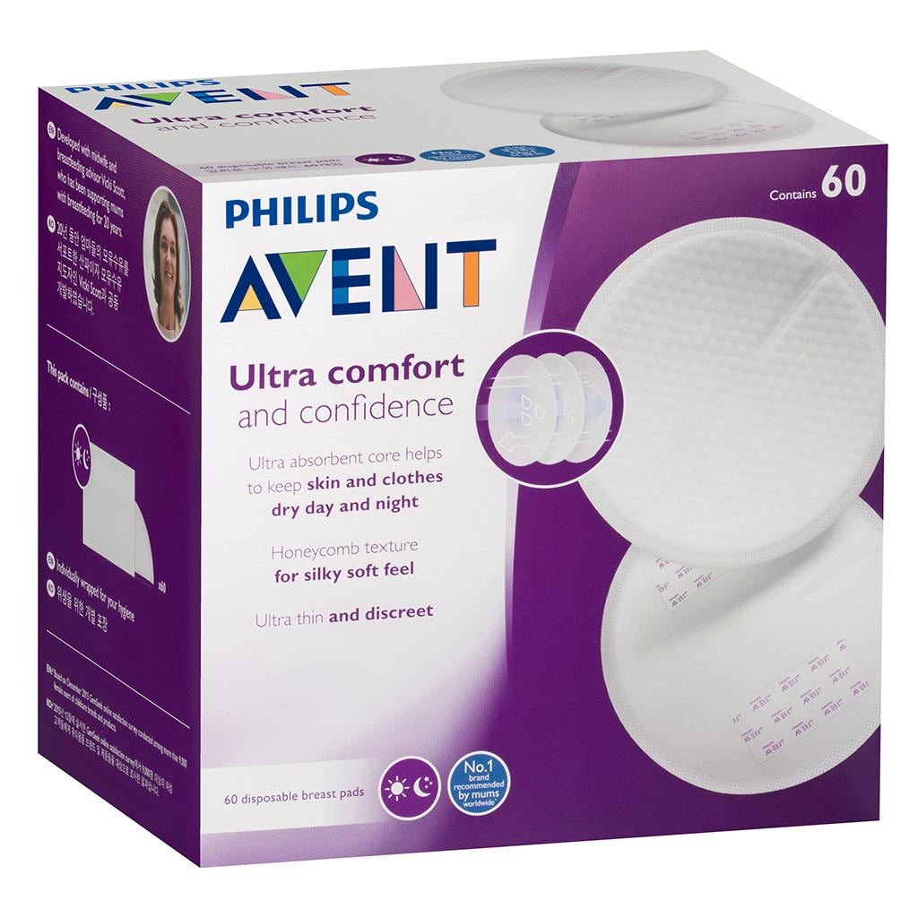 Philips Avent Ultra Comfort Disposable Breast Pads 60's SCF254/61 - Easy Pharmacy LLC