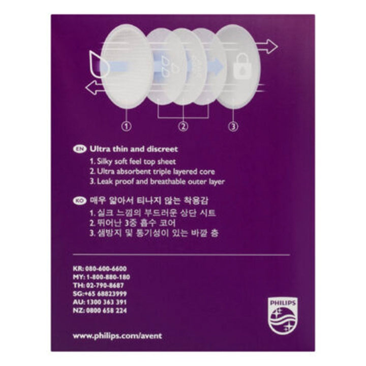 Philips Avent Ultra Comfort Disposable Breast Pads 60's SCF254/61 - Easy Pharmacy LLC