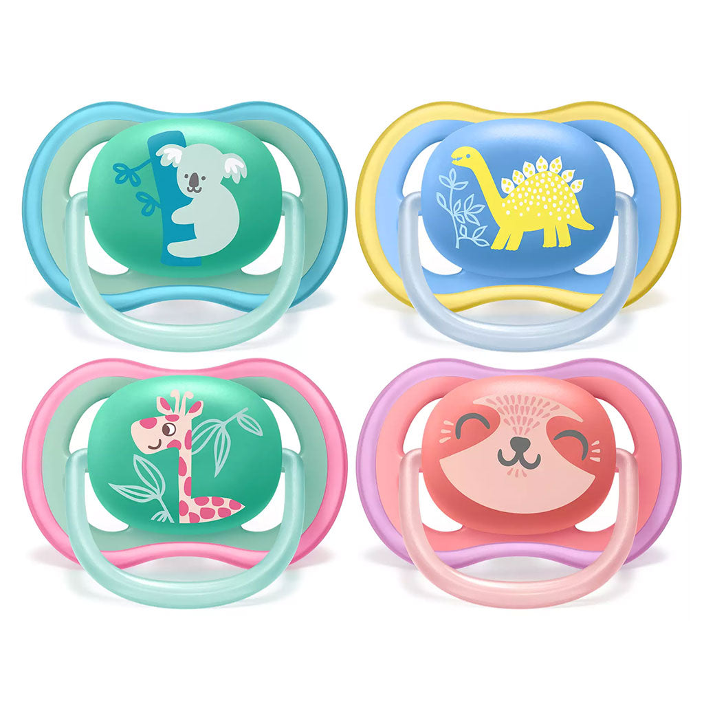 Philips Avent Ultra Air Freeflow Silicone Soother For 18 Month+ Baby Deco, Pack of 2's - Assorted SCF349/10 - Easy Pharmacy LLC