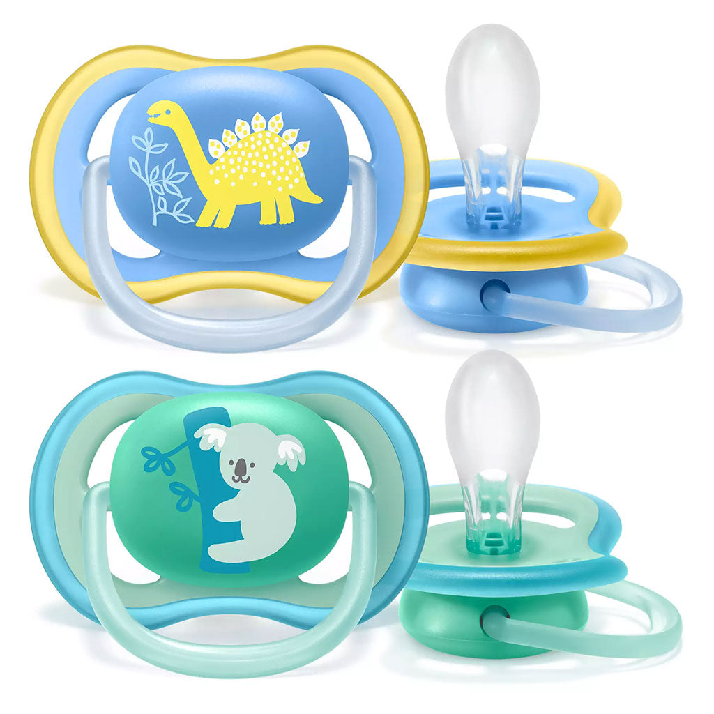 Philips Avent Ultra Air Freeflow Silicone Soother For 18 Month+ Baby Deco, Pack of 2's - Assorted SCF349/10 - Easy Pharmacy LLC