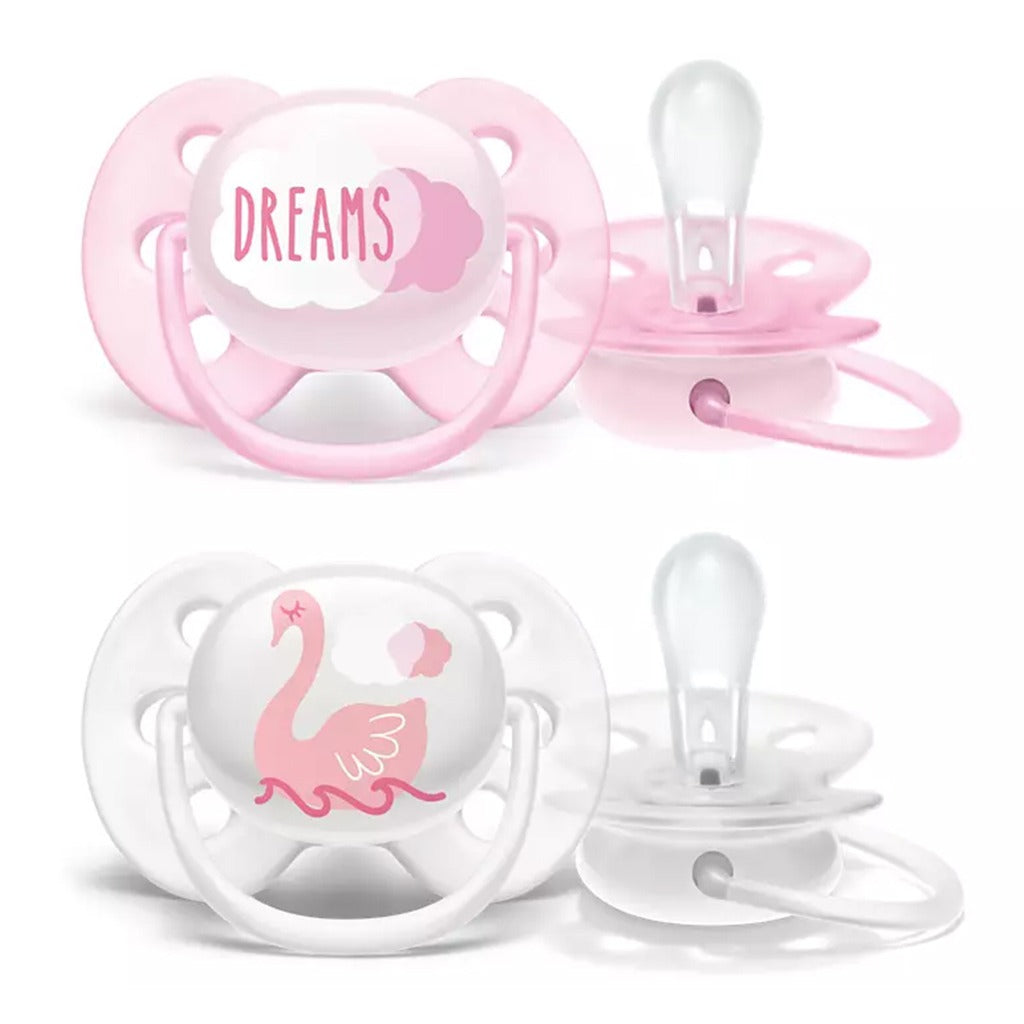 Philips Avent Ultra Soft Soother Mix Deco For 0-6 Months Baby Girl, Pack of 2's - Easy Pharmacy LLC
