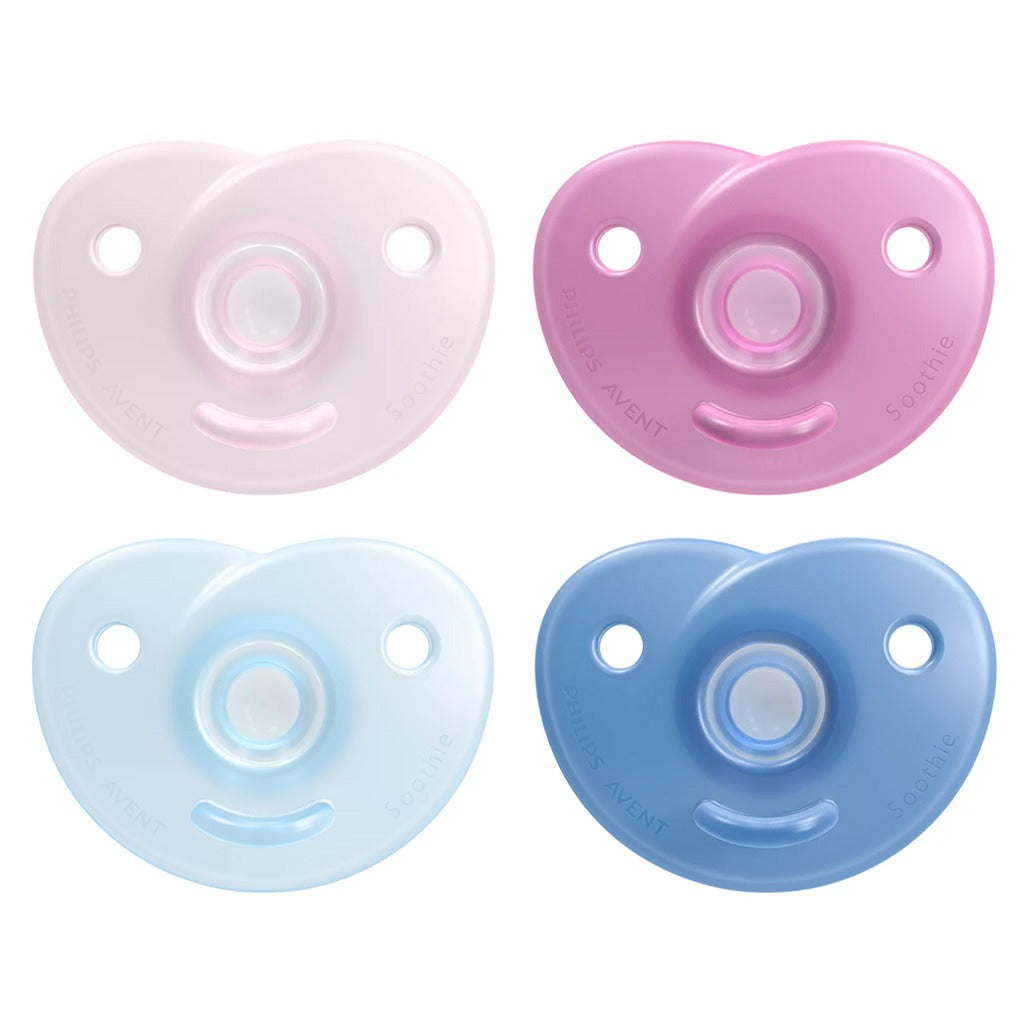 Philips Avent Curved Soothie Silicone Pacifiers For 0-6 Month Baby Mixed, Pack of 2's Assorted SCF099/20 - Easy Pharmacy LLC