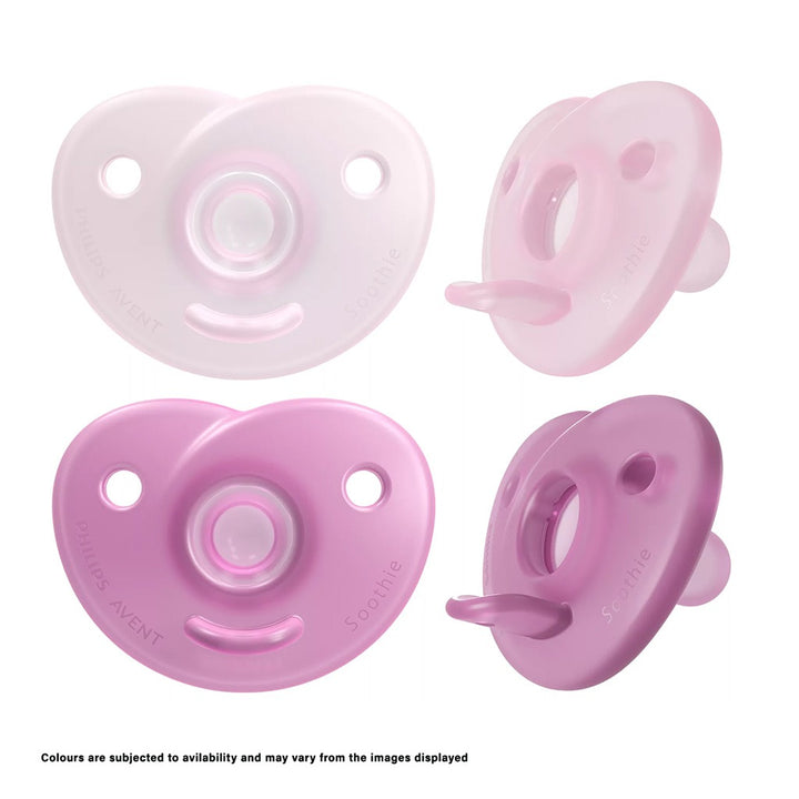 Philips Avent Curved Soothie Silicone Pacifiers For 0-6 Month Baby Mixed, Pack of 2's Assorted SCF099/20 - Easy Pharmacy LLC