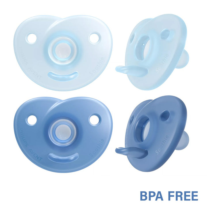Philips Avent Curved Soothie Silicone Pacifiers For 0-6 Month Baby Mixed, Pack of 2's Assorted SCF099/20 - Easy Pharmacy LLC