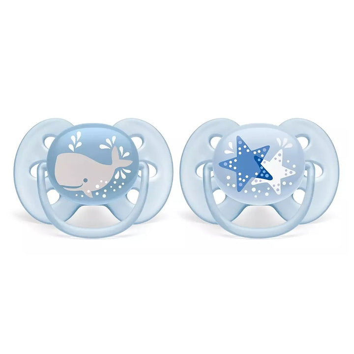 Philips Avent Ultra Soft Soother Deco For 6-18 Months Baby Boy, Pack of 2's - Easy Pharmacy LLC
