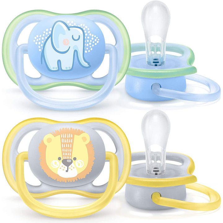 Philips Avent Ultra Air Freeflow Silicone Soother Deco For 0-6 Months Baby, Pack of 2's - Easy Pharmacy LLC
