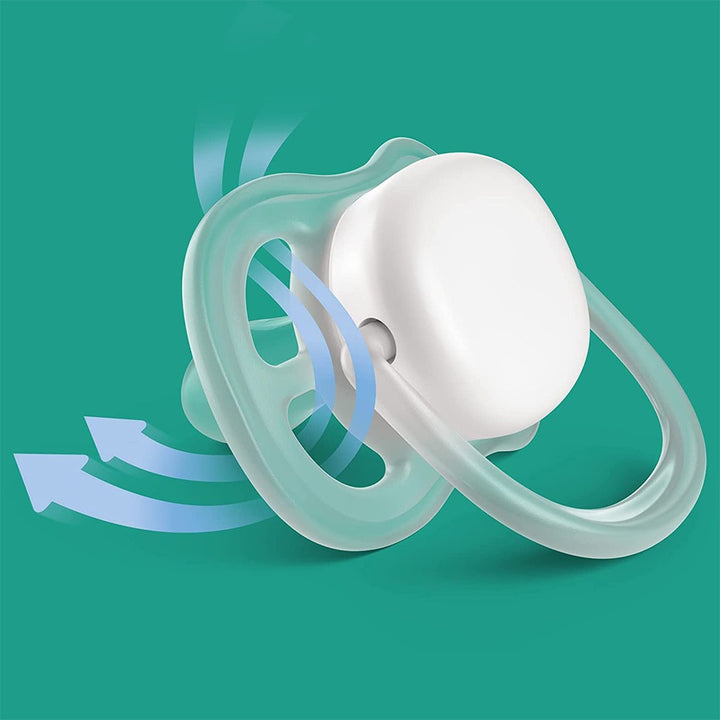Philips Avent Ultra Air Freeflow Silicone Soother Deco For 0-6 Months Baby, Pack of 2's - Easy Pharmacy LLC