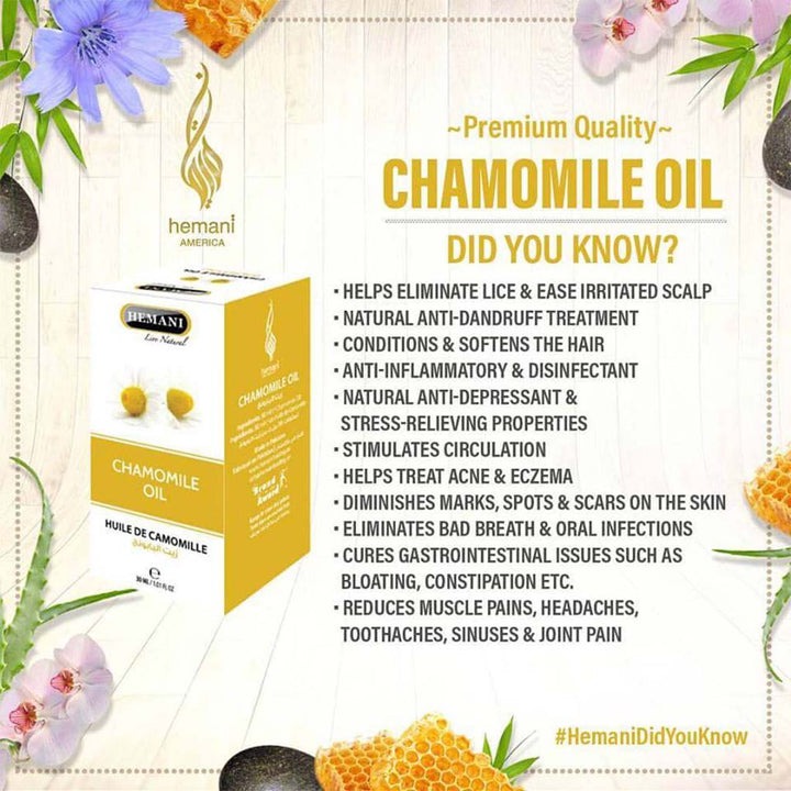Hemani Chamomile Essential Oil 100 mL - Easy Pharmacy LLC