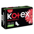 Kotex Maxi Protect Thick Sanitary Pads with Wings, Super, 50 Pads