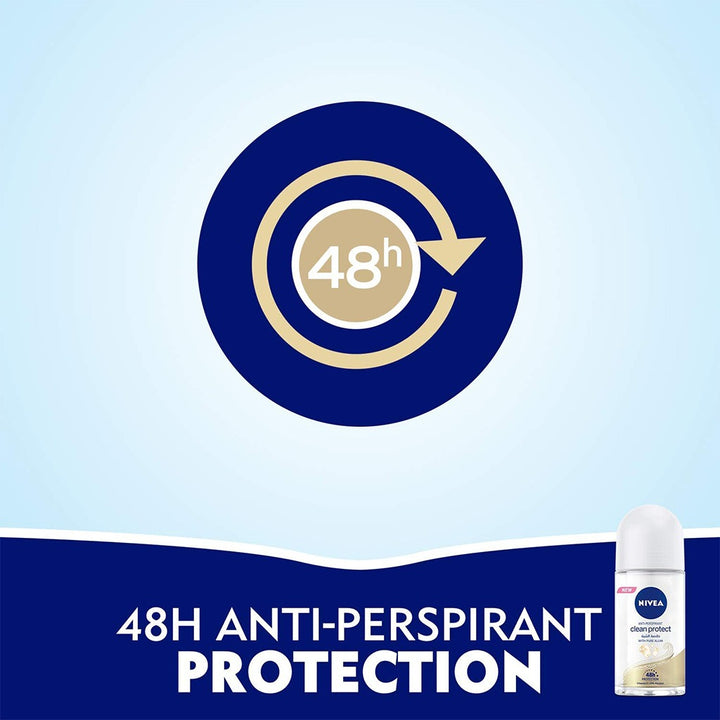 Nivea Clean Protect Deodorant Antiperspirant Roll-On 50 mL - Easy Pharmacy LLC