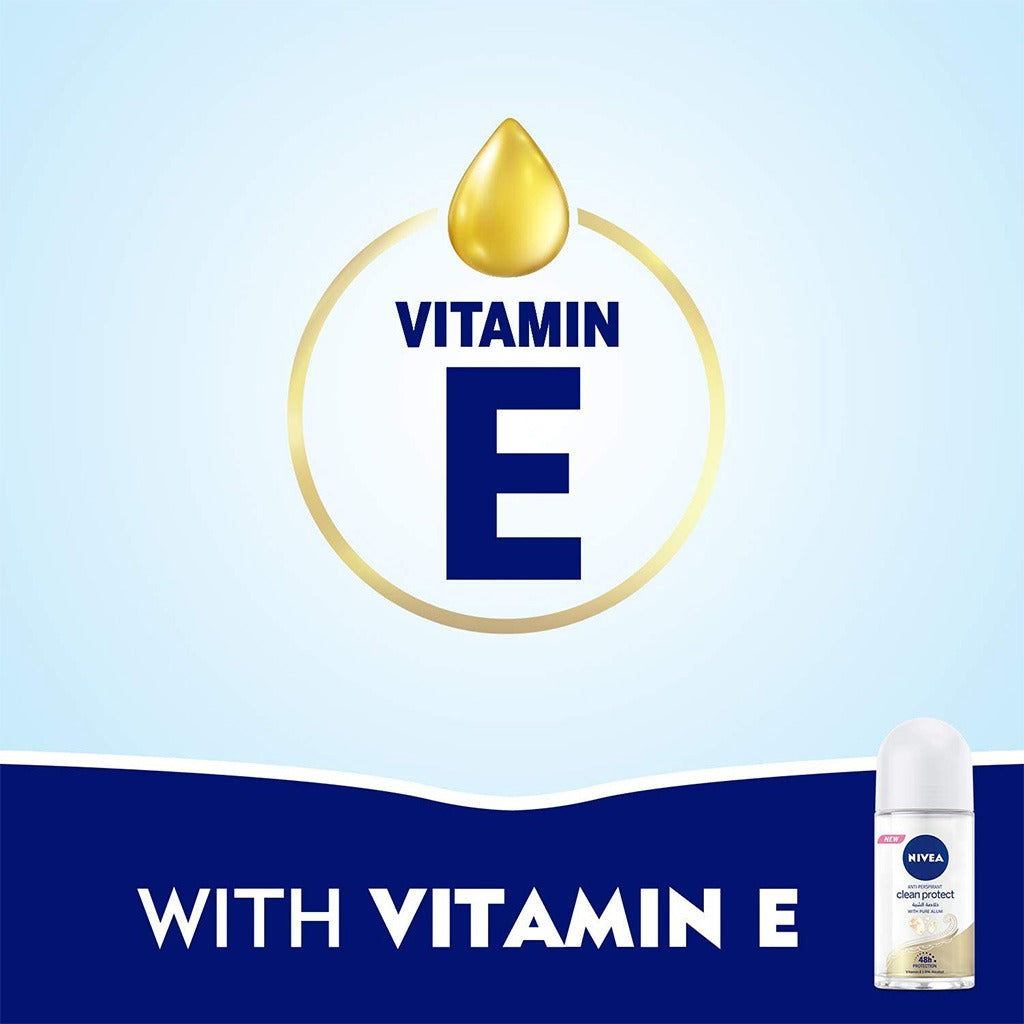 Nivea Clean Protect Deodorant Antiperspirant Roll-On 50 mL - Easy Pharmacy LLC