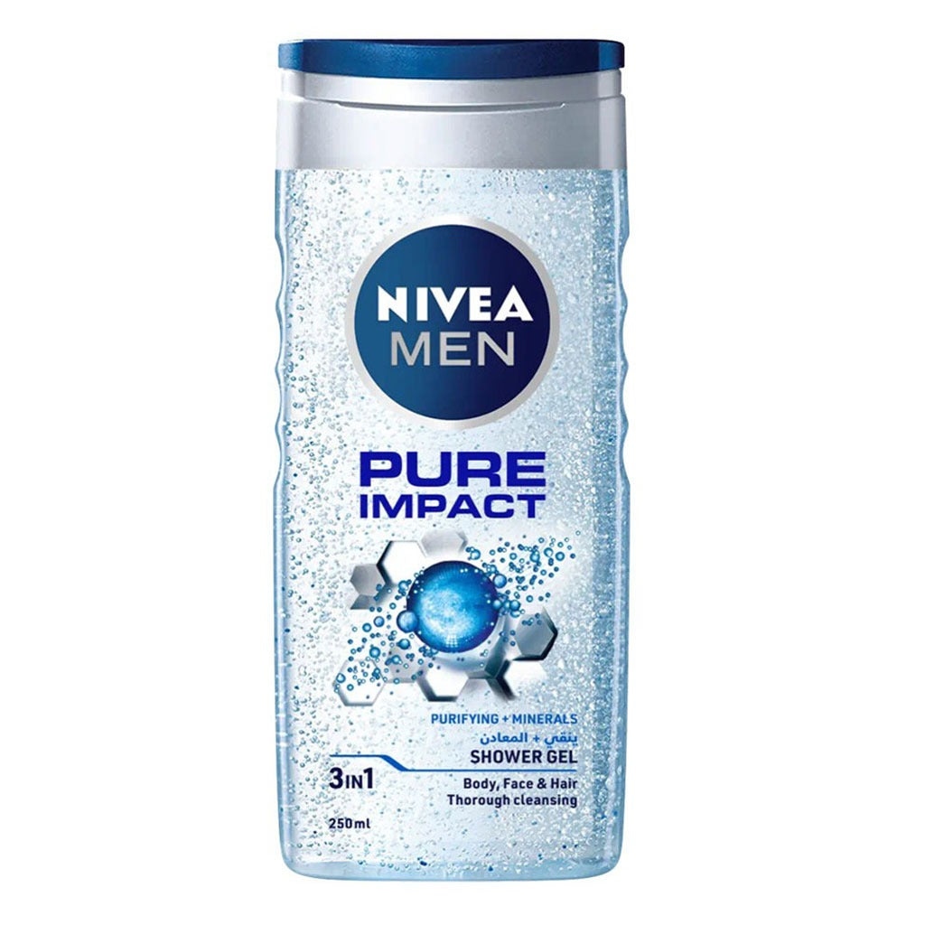 Nivea Men Pure Impact Shower Gel 250 mL - Easy Pharmacy LLC